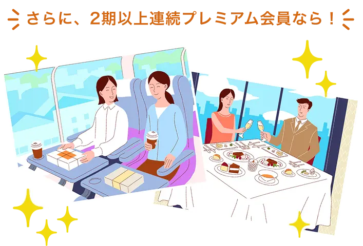さらに、2期以上連続プレミアム会員なら！