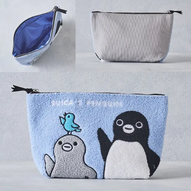 Suicaのペンギン サガラ刺繍ポーチ 小鳥とペンギン ｜ 交換