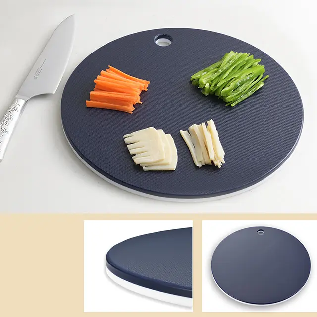 栗原はるみ まな板 丸 30cm ネイビーホワイト ｜ 交換商品一覧